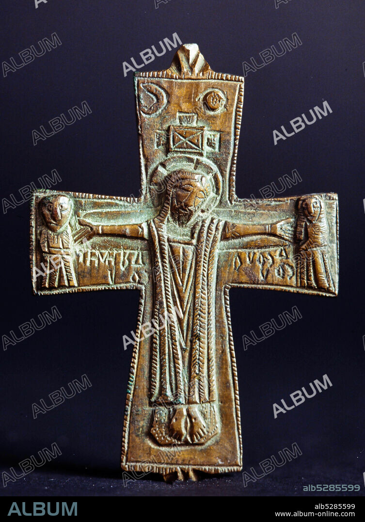 Encolpium, Sant Pere de Rodes, bronce, siglos VI-VIII. Museu d'Art de Girona (MD19).