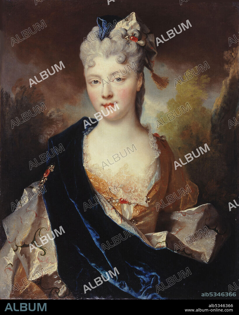 LARGILLIèRE, NICOLAS, DE. Portrait of Marie Anne de Bourbon-Condé (1678-1718), Duchess of Vendôme.