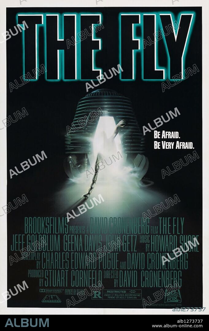 Poster of THE FLY, 1986, directed by DAVID CRONENBERG. Copyright 20TH CENTURY FOX.