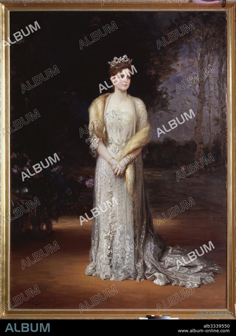 JAKOV JAKOVLEVICH VEBER. Portrait of Empress Alexandra Fyodorovna of Russia (1872-1918), the wife of Tsar Nicholas II.