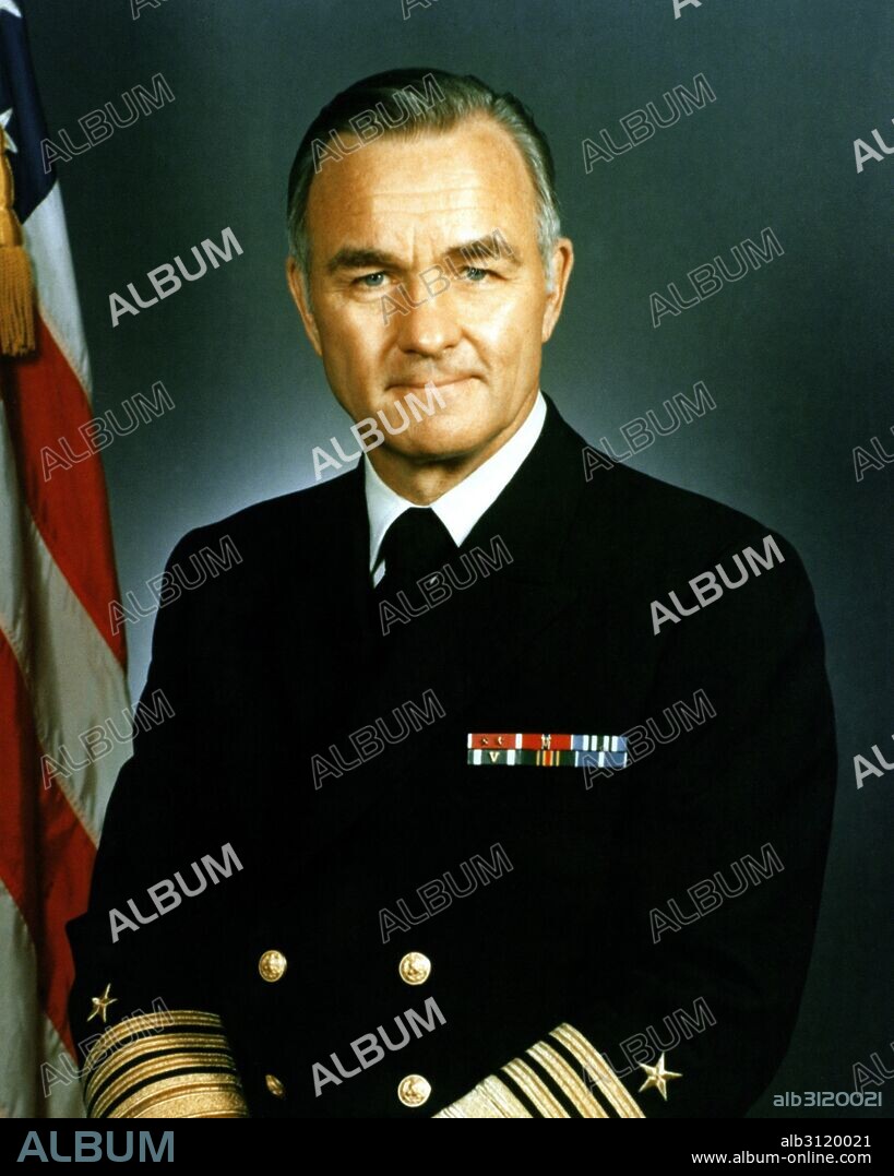 Photograph of Stansfield Turner Director of Central Intelligence and President of the Naval War College. Dated 1983.