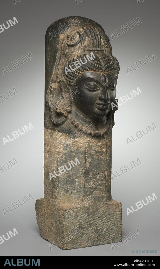 One-Faced Linga (Ekamukhalinga), 600s-700s. Eastern India, Bihar, Medieval Period, Pala Dynasty, 7th-8th Century. Chloritic schist; overall: 83.8 cm (33 in.).