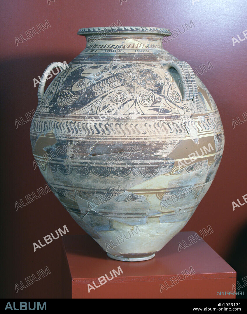 ARTE IBERICO. CERAMICA IBERICA de estilo Elche. Fechada entre los siglos II a. C. al I a. C. Comunidad Valenciana. España.