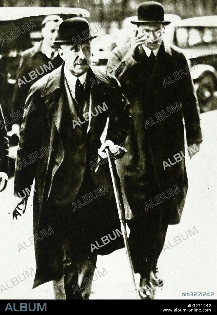 Franz von Papen 1879 - 1969. German nobleman, General Staff officer and politician. He served as Chancellor of Germany in 1932 and as Vice-Chancellor under Adolf Hitler in 1933-1934.