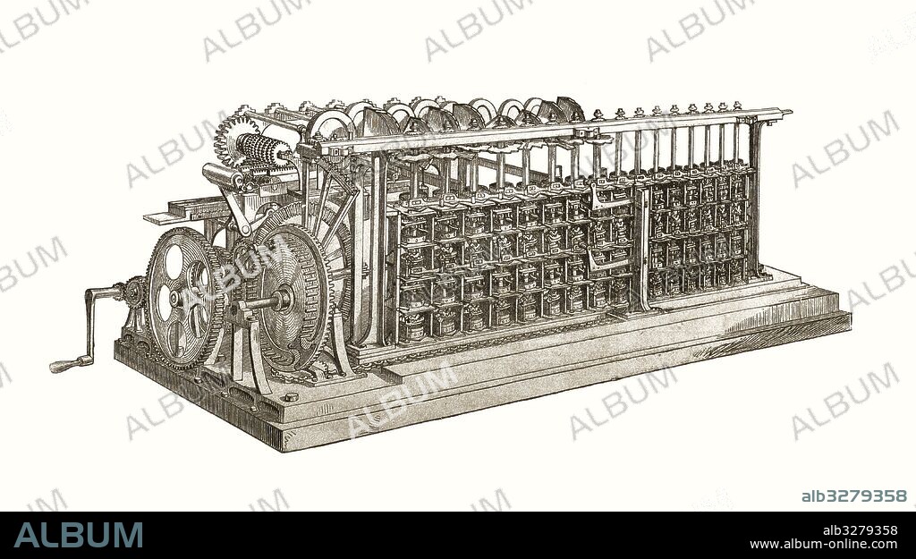 The Difference Engine by Charles Babage, being the first computer, nineteenth century.