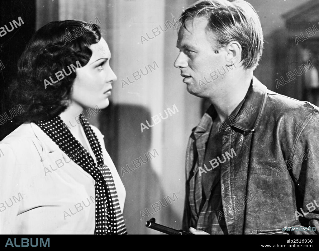 LINDA DARNELL and RICHARD WIDMARK in NO WAY OUT, 1950, directed by JOSEPH L. MANKIEWICZ. Copyright 20TH CENTURY FOX.
