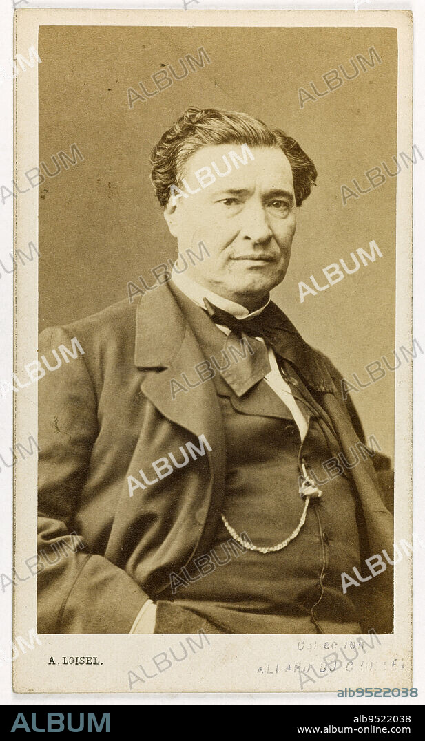Portrait of Hippolyte Tisserant, (1809-1877 or 1878), actor, Loisel, A., Photographer, Dalligny, Louis Alexandre, Photographer, Between 1860 and 1878, 2nd half of the 19th century, Graphic Arts, Photography, Albumen print, Height: 9.2 cm, Width: 5.4 cm.