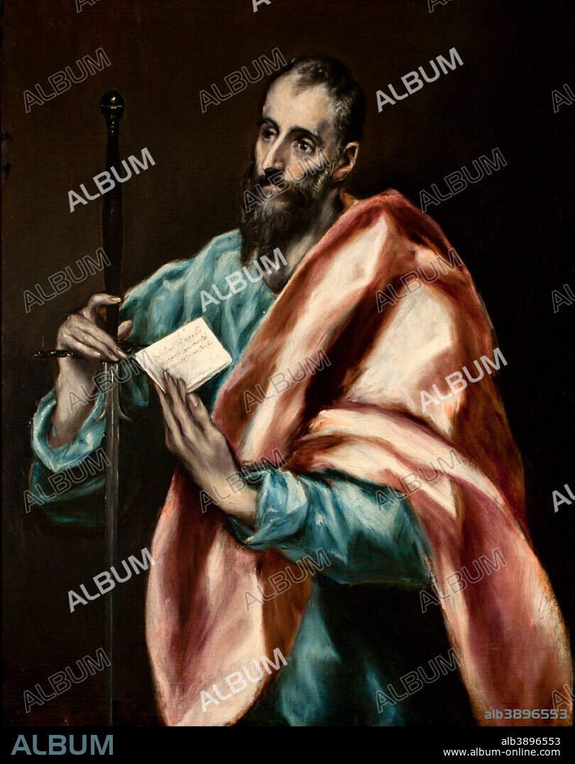 EL GRECO. San Pablo Apóstol / Apostle Saint Paul. Date/Period: Between 1610 and 1614. Painting. Oil on canvas. Height: 81 cm (31.8 in); Width: 100 cm (39.3 in).