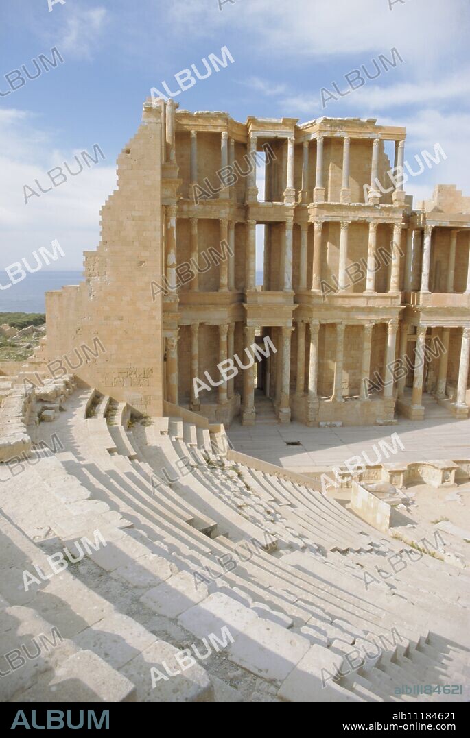The Theater, Sabratha, 2nd century Roman city, Libya, North Africa.