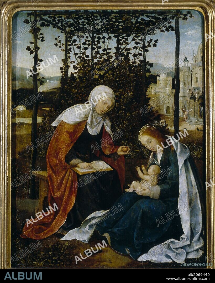 COCK JAN WELLENS DE. Jan Wellens de Cock / 'Santa Ana, la Virgen y el Niño', Primer tercio del siglo XVI, Escuela Flamenca, Óleo sobre Tabla, 35 cm x 26 cm, P02700.