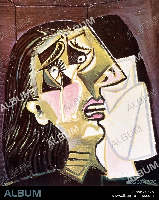 PABLO PICASSO. Picasso, Pablo. 1881-1973. "Weinende Frau", 18. Oktober 1937. Öl / Lw., 55 × 46 cm.