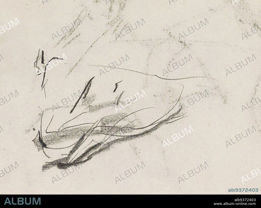 Page 31 from sketchbook XLVII with 52 pages., Undercarriage of a woman with skirt, draughtsman: Isaac Israels, Amsterdam, c. 1886 - c. 1903, Isaac Israels, c. 1886 - c. 1903.