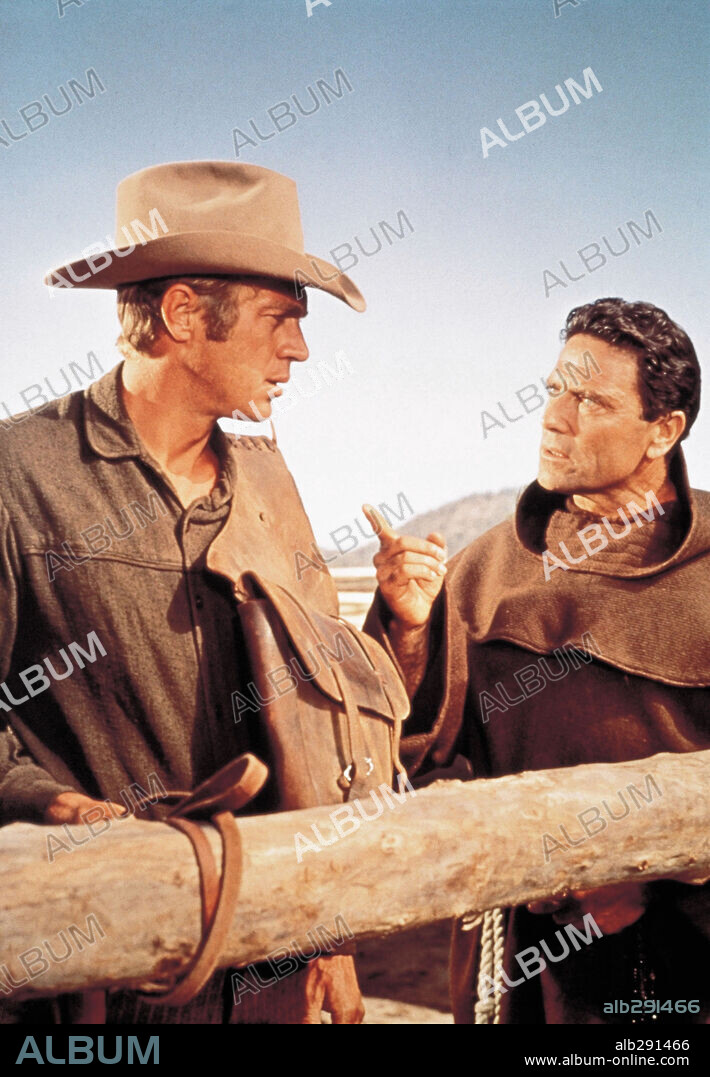 RAF VALLONE and STEVE MCQUEEN in NEVADA SMITH, 1966, directed by HENRY HATHAWAY. Copyright JOSEPH E. LEVINE/PARAMOUNT.