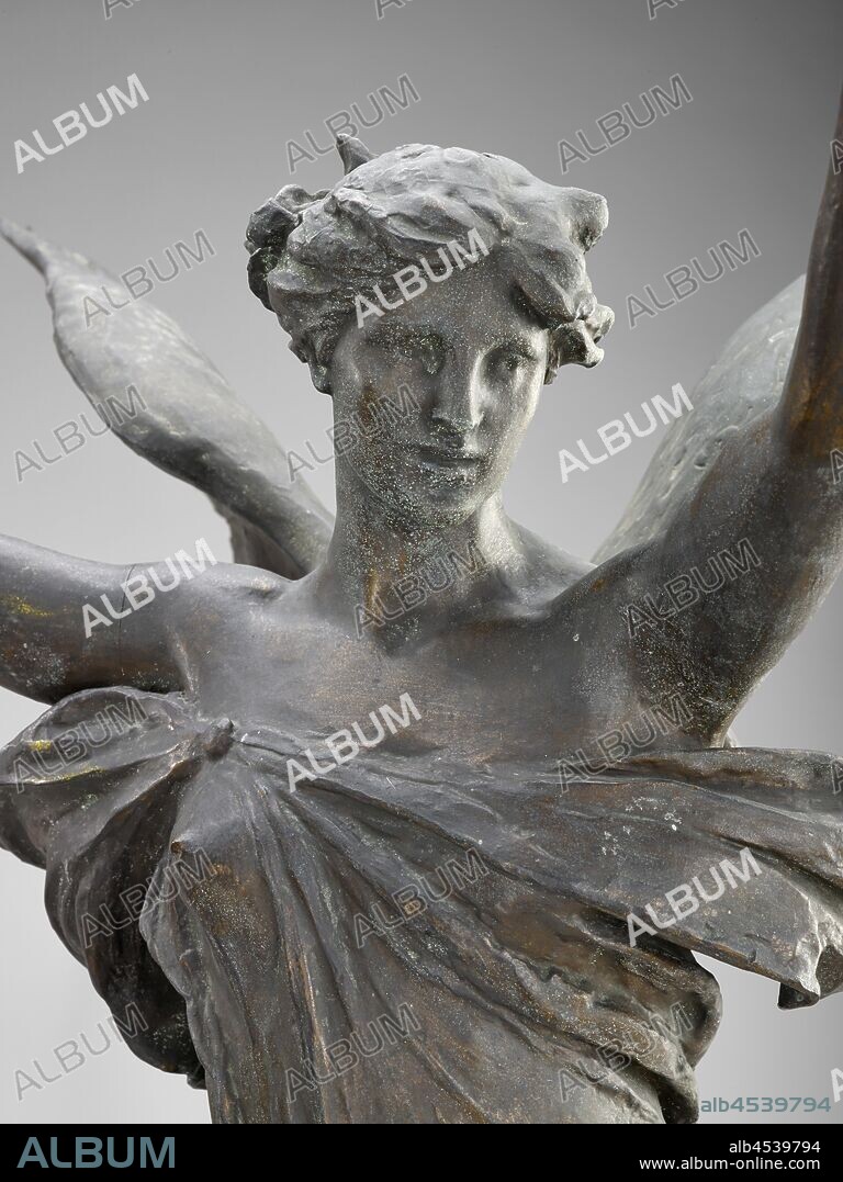 Spirit of Life, Daniel Chester French (American, 1850-1931), Gorham Manufacturing Company, Bronze Division, Foundry (American), 1914, bronze, 50-1/2 x 27-1/2 x 30 in., Signed and dated, left side, edge of upper portion of rock: D.C. FRENCH, 1914 Inscribed, back side, edge of rock near bottom: GORHAM. CO FOUNDERS, American Painting and Sculpture to 1945.