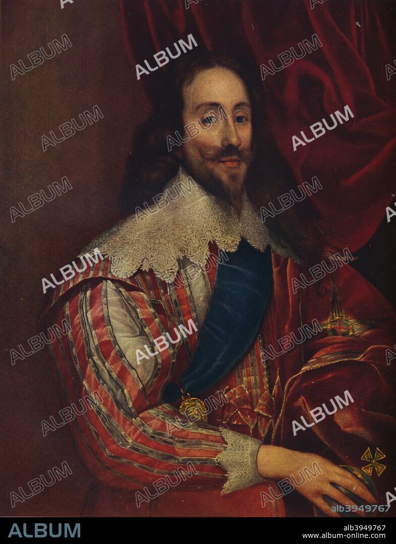 Charles I, King of Great Britain and Ireland, 17th century. King Charles I. Charles (1600-1649) was King of England, Scotland, and Ireland from 27 March 1625 until his execution in 1649. He famously engaged in a struggle for power with the Parliament of England. From The Connoisseur Vol XXXV [Otto Limited, London, 1913.].