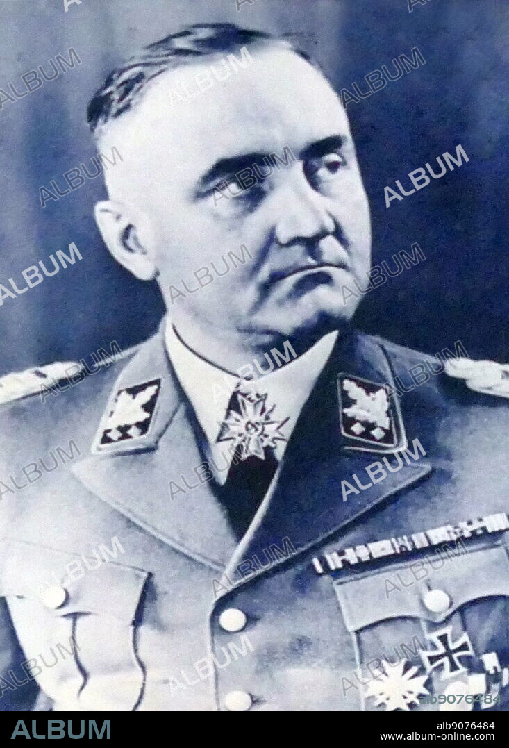 A photograph of Gottlob Berger. Gottlob Christian Berger (1896-1975) a senior German Nazi official who held the rank of SS-Obergruppenfuhrer und General der Waffen-SS.