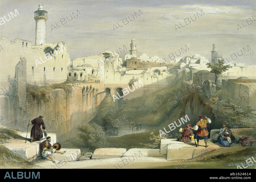 The Pool of Bethesda (from "The Holy Land: Syria, Idumea, Arabia...) 1842 David Roberts (1796-1864 Scottish) Illustration Newberry Library, Chicago.