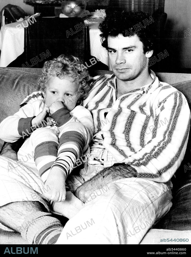 A dejected Chris Anderson with his three-year-old son Ben last night. "I had no choice - it risk possible death to play another game of football," Australia's ace Rugby league winger Chris Anderson said today. Anderson was told last night he had an enlarged liver as a result of glandular fever and that a heavy knock on it could be fatal. June 24, 1981.