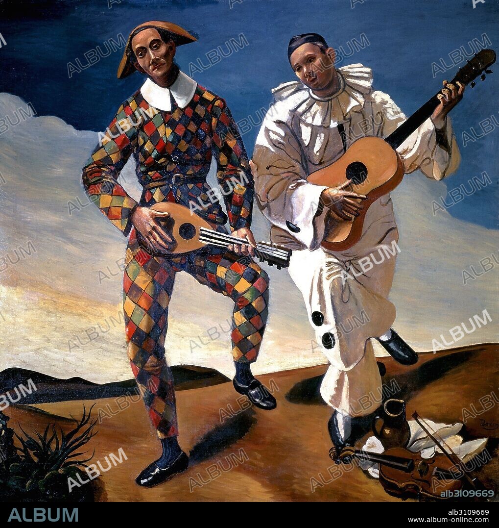 ANDRE DERAIN. Arlequín y Pierrot.