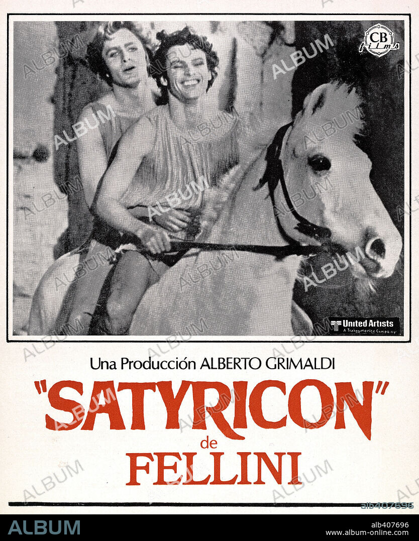 Affiche de SATYRICON, 1969, réalisé par FEDERICO FELLINI. Copyright PRODUZIONI EUROPEE ASSOCIATI.