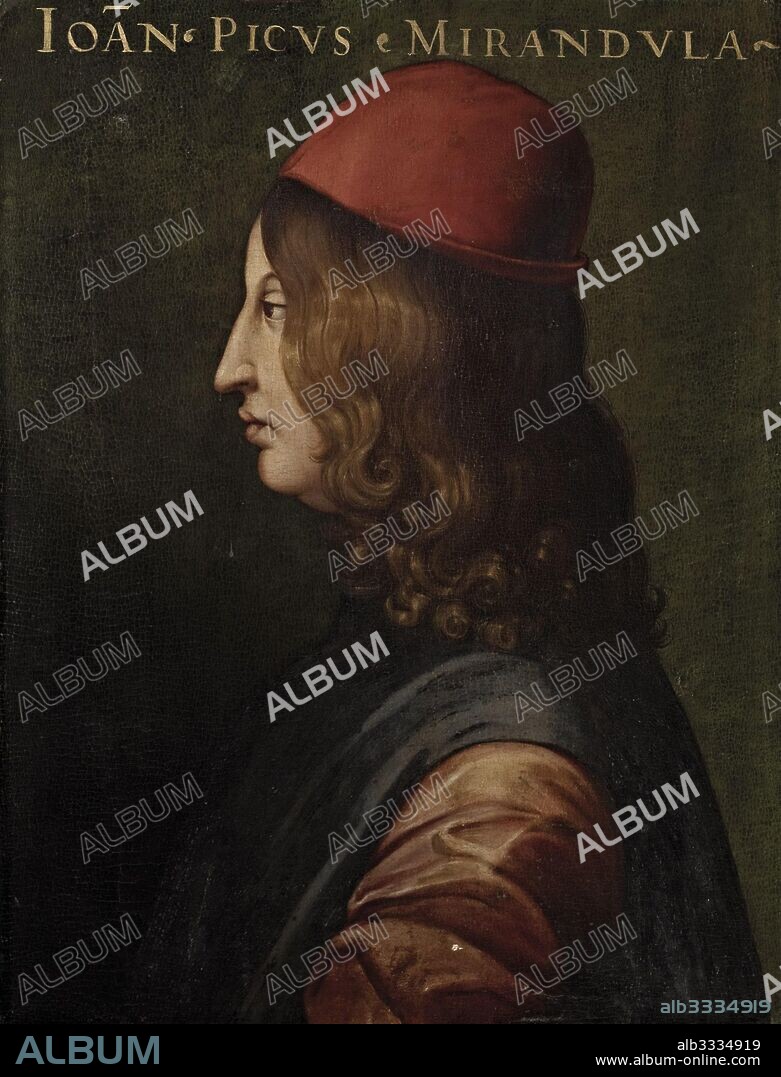 CRISTOFANO DELL'ALTISSIMO. Portrait of Giovanni Pico della Mirandola (Giovio Series).