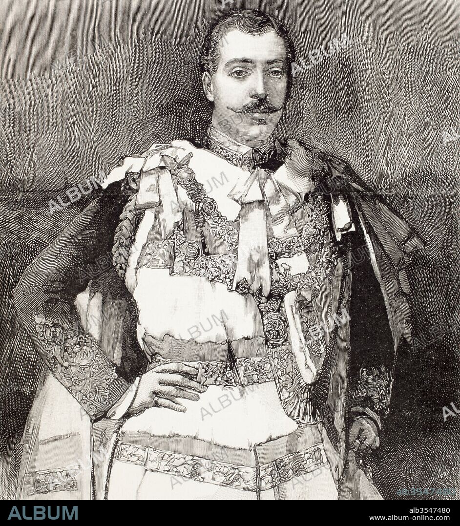 Prince Albert Victor, Duke of Clarence and Avondale, 1864 –1892. Eldest son of Albert Edward, Prince of Wales, later King Edward VII. From La Ilustracion Española y Americana, published 1892.