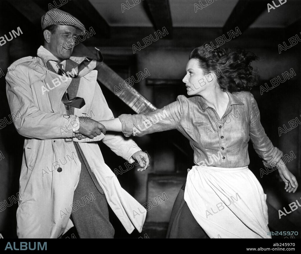 JOHN WAYNE y MAUREEN O'HARA en EL HOMBRE TRANQUILO, 1952 (THE QUIET MAN), dirigida por JOHN FORD. Copyright REPUBLIC PICTURES.