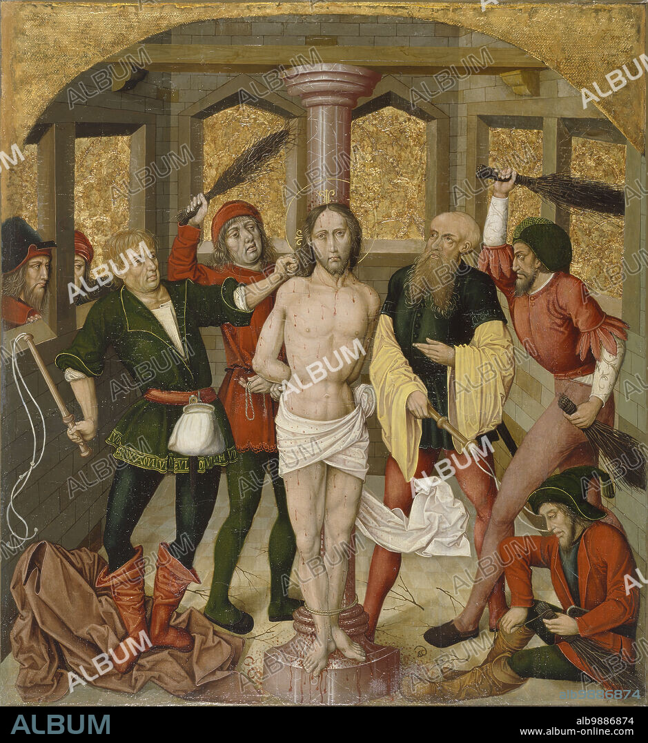 Altarpiece with the Passion of Christ: Flagellation, c1480-1495. The Passion of Christ was a popular theme for 15th-century altarpieces in northern Europe. It is the story of Christ's suffering-from his arrest to his Crucifixion-although it was often expanded to include earlier and later events, such as the Entombment.