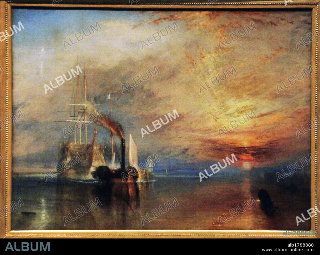 Joseph Mallord William Turner (1775-1851). British painter. The Fighting Temeraire tugged to her last berth to be broken up, 1838. Oil on canvas. Executed in 1839. National Gallery. London. England. UK..