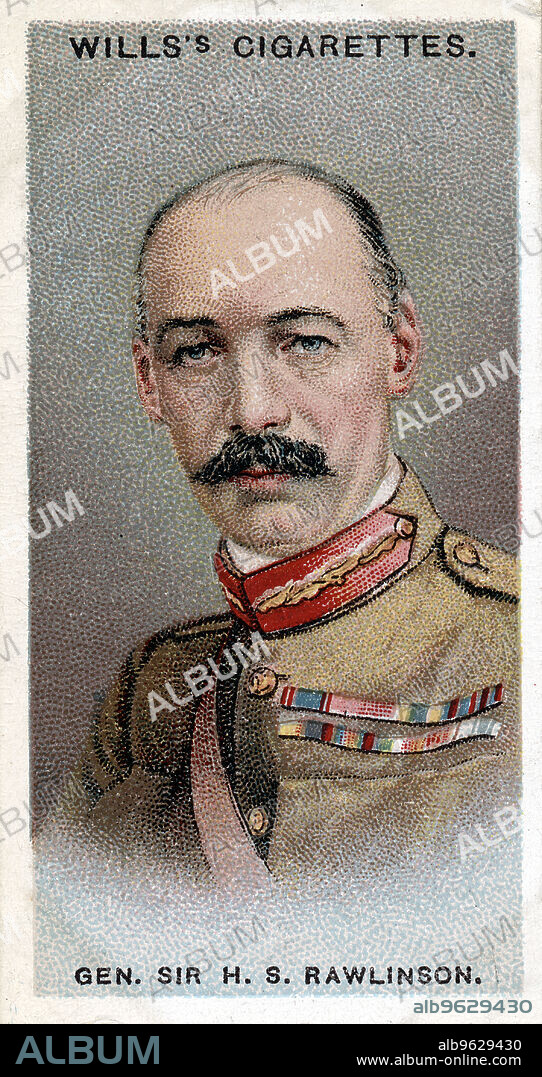 Henry Seymour Rawlinson, 1st Baron Rawlinson, English general, 1917. Rawlinson (1864-1925) was responsible for successfully organising the evacuation of the British and Empire forces involved in the disastrous Gallipoli campaign in 1915. He commanded the British 4th Army at the Somme (1916) and forces under his command broke through the Hindenburg Line near Amiens in 1918.