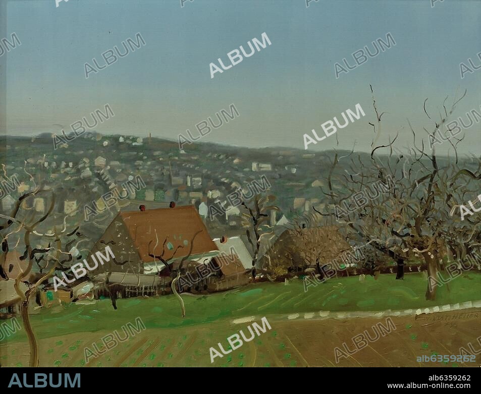 WOLFGANG MATTHEUER. Mattheuer, Wolfgang. 1927-2004. "Reichenbach", 1974. Öl auf Holz, 40 × 50 cm. Privatbesitz.