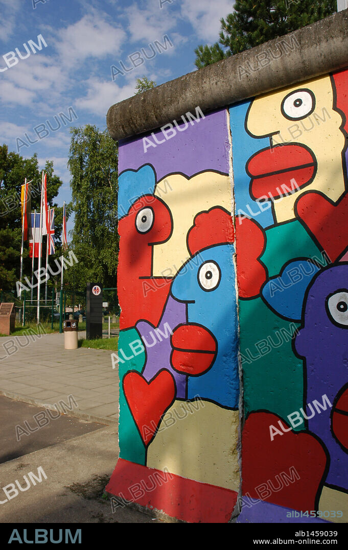 Strecht of the Berlin Wall in the Allied Museum. Berlin. Germany.