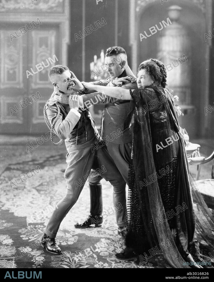 THE MERRY WIDOW, 1925.Roy D'Arcy and John Gilbert in a scene from the film directed by Erich von Stroheim.