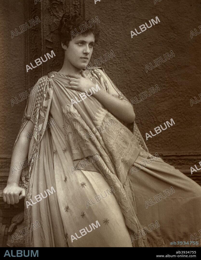 Julia Neilson, British actress, 1888. A photograph from The Theatre, A Monthly Review, Volume XII, July to December, 1888, Strand Publishing Company, London, 1888.