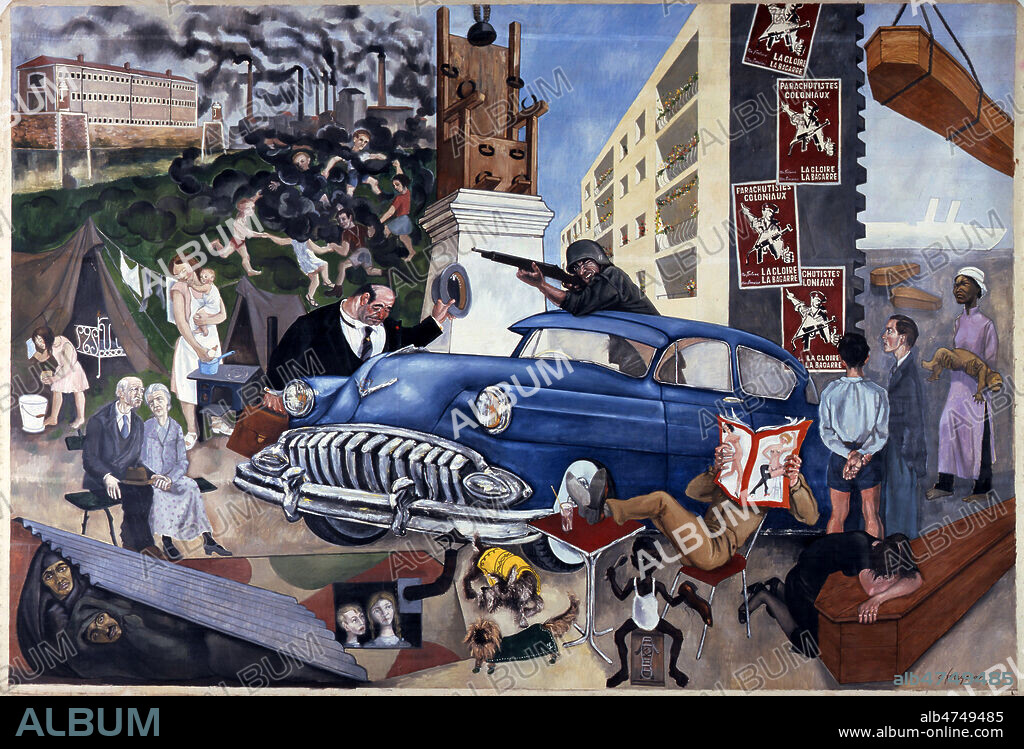Civilisation atlantique. Peinture de 1953 par Andre FOUGERON (1913-1998). ADAGP. credit : ADAGP/Collection CL/KHARBINE-TAPABOR.