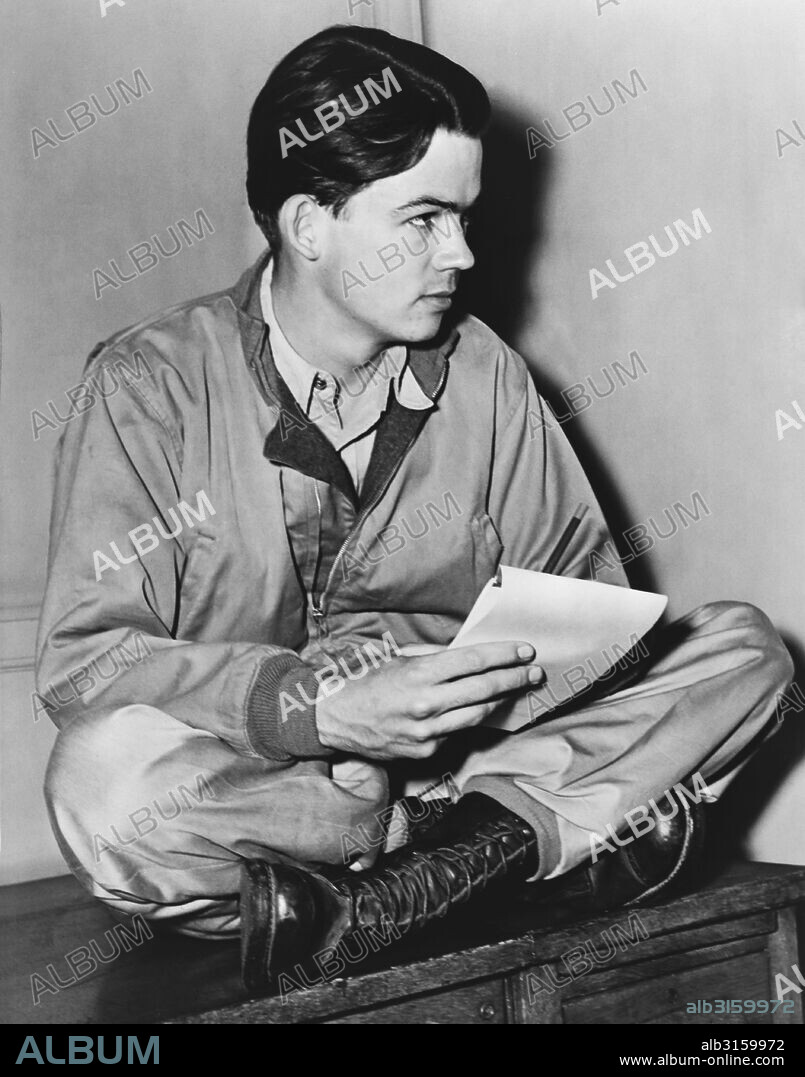 United States: 1945 A portrait of two time Pulitzer Prize winning cartoonist Bill Mauldin.