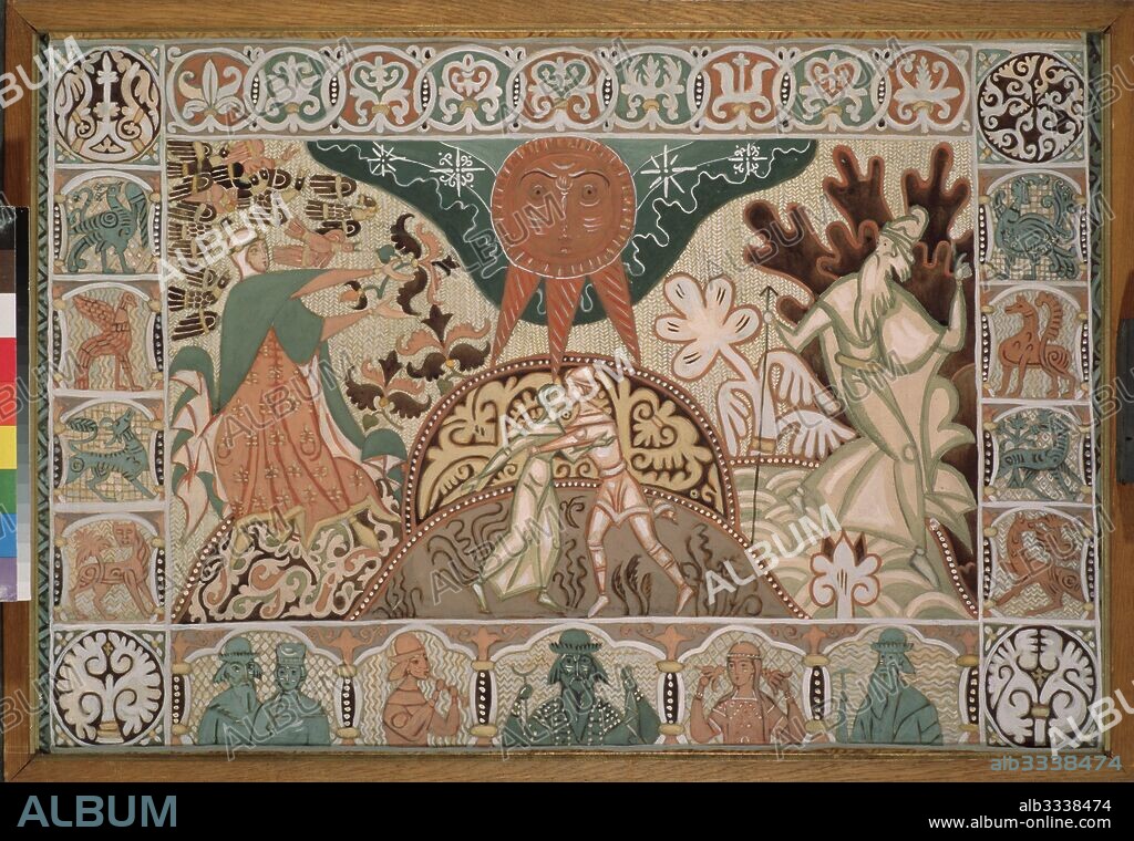 DMITRI SEMYONOVICH STELLETSKY. Curtain design for the opera Snow Maiden by N. Rimsky-Korsakov.