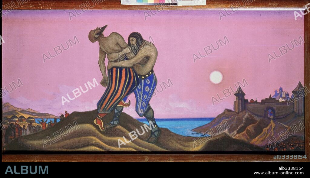 NICHOLAS ROERICH. Single combat between Mstislav and Rededya.