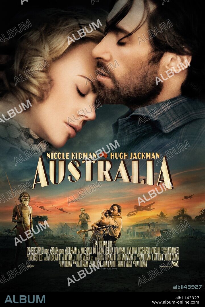 Poster de AUSTRALIA, 2008, dirigida por BAZ LUHRMANN. Copyright BAZMARK FILMS/TWENTIETH CENTURY-FOX FILM CORPORATION.