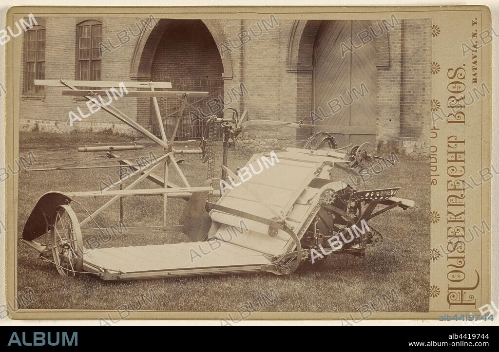 A reaperbinder farm implement, Houseknecht & Brothers, about 1885