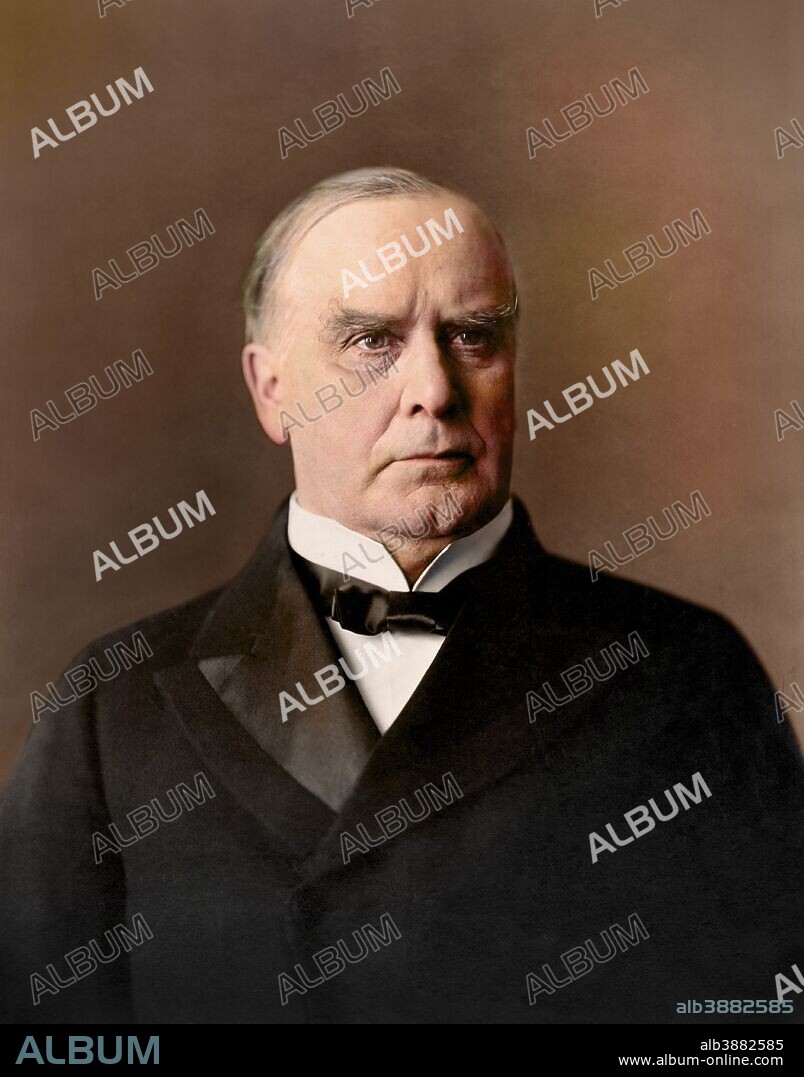 William McKinley, head-and-shoulders portrait, facing right, circa May 4, 1900.