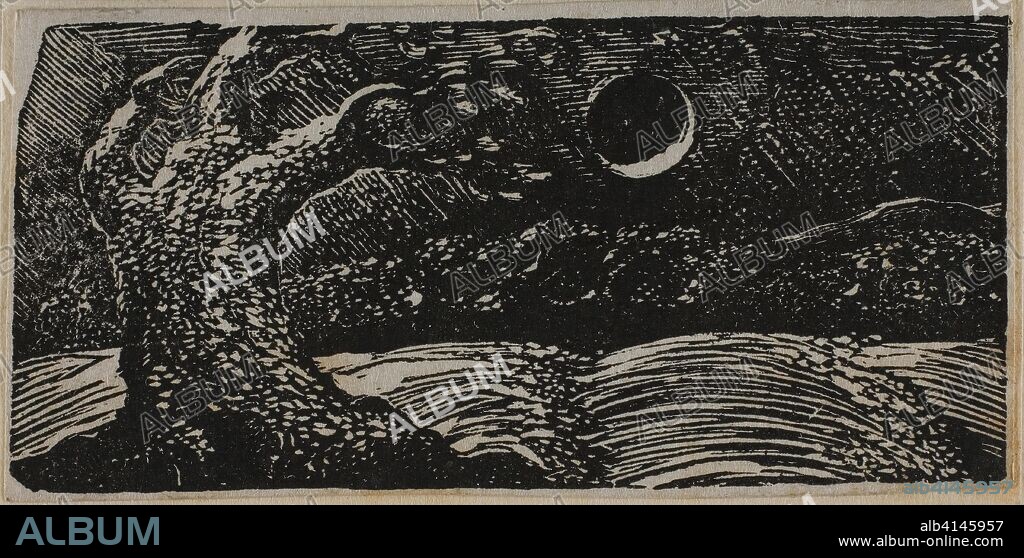 Blasted Tree and Flattened Crops, from The Pastorals of Virgil. William Blake; English, 1757-1827. Date: 1821. Dimensions: 34 × 73 mm (image/block); 36 × 74 mm (sheet). Wood engraving on off-white wove paper. Origin: England.