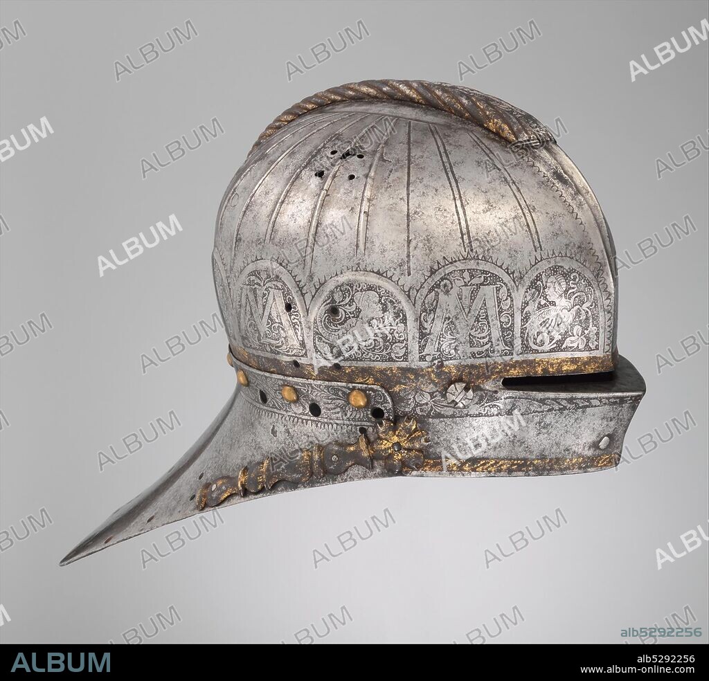KOLMAN HELMSCHMID. Jousting Sallet (Rennhut) Made for Louis II (1506-1526), King of Hungary and Bohemia, German, Augsburg, ca. 1525.