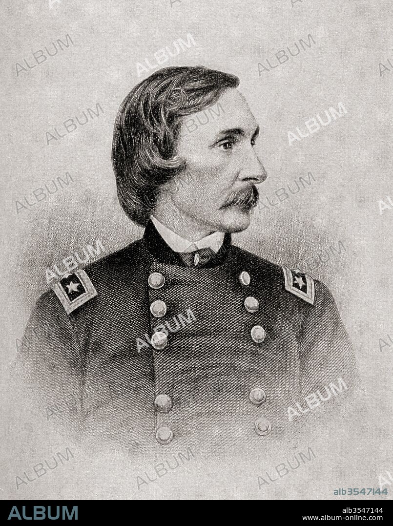 Gouverneur Kemble Warren, 1830 – 1882. Civil engineer and Union Army general during the American Civil War. From The History of our Country, published1900.