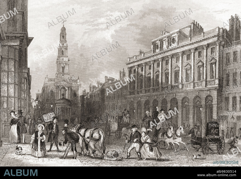 Westminster Hospital and Abbey Church, City of Westminster, London, England, 19th century. From The History of London: Illustrated by Views in London and Westminster, published c.1838.