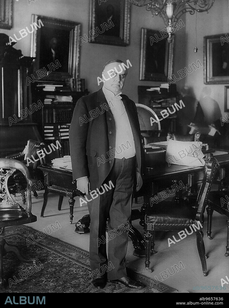 William McKinley (1843-1901), 25th President of the United States 1897-1901, Full-Length Portrait, Photograph by Francis Benjamin Johnston, 1898.