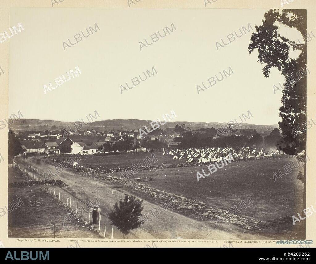 Gettysburg, Pennsylvania. Timothy O'Sullivan; American, born Ireland, 1840-1882. Date: 1863. Dimensions: 17.8 x 23 cm (image/paper); 31.2 x 44.6 cm (album page). Albumen print, pl. 35 from the album "Gardner's Photographic Sketch Book of the War, vol. 1" (1866). Origin: United States.