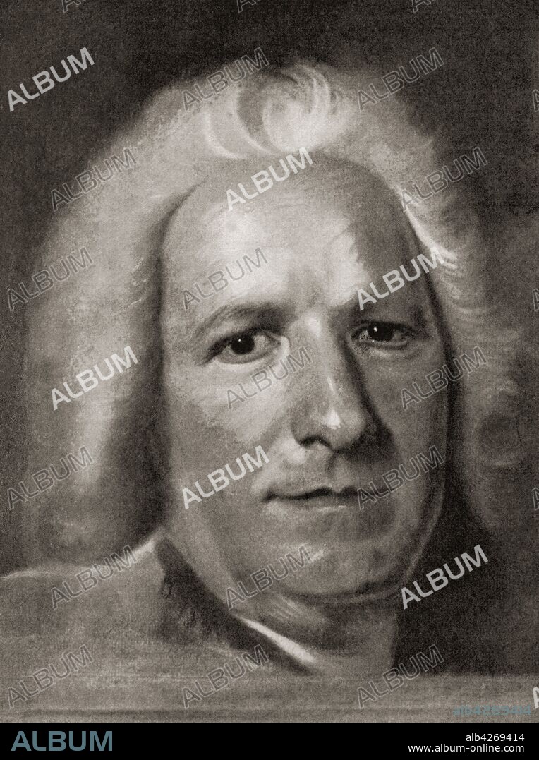 Jean Paris de Monmartel,  1690 - 1766 French financier After a work by French Rococo portraitist,  Maurice Quentin de La Tour,  1704 – 1788 From La Tour,  published 1920.