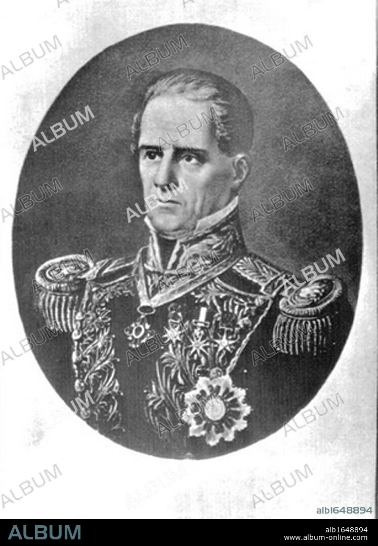 Antonio Lopez de Santa Anna (1794-1876) Mexican soldier and political leader.  In 1822 he declared his loyalty to Augustin de Iturbide and the Republican movement. President of Mexico seven non-consecutive times in 22 years beginning in 1833.