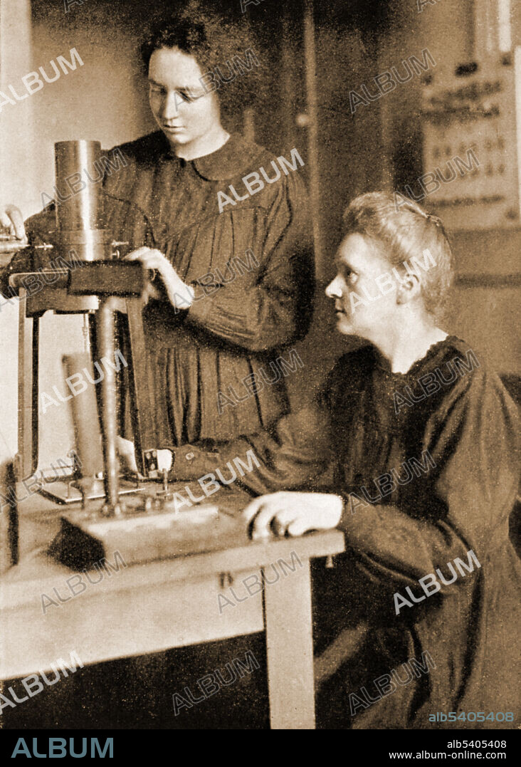 Marie Curie and her daughter, Irene; anon., 1925. Marie Curie (1867-1934) was a Polish-French physicist and chemist. She was the first woman to win a Nobel Prize, the only woman to date to win in two fields, and the only person to win in multiple sciences. Her achievements included a theory of radioactivity (a term that she coined), techniques for isolating radioactive isotopes, and the discovery of two elements, polonium and radium. Irène Joliot-Curie (1897-1956) was a French scientist, the elder daughter of Marie and Pierre Curie and the wife of Frédéric Joliot-Curie. Jointly with her husband, Joliot-Curie was awarded the Nobel Prize for chemistry in 1935 for their discovery of artificial radioactivity.